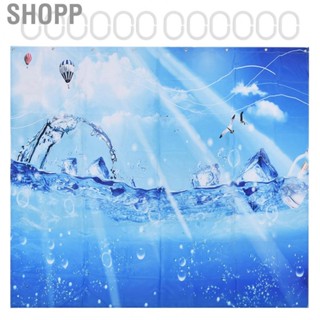 Shopp Home Bathroom Shower Curtain Polyester Fiber Waterproof Colorful Printing G