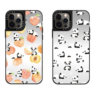 Casetify เคสป้องกันโทรศัพท์มือถือ แบบแข็ง เคลือบกระจก ลายแพนด้า สําหรับ iPhone 14 13 12 11 Pro Max Plus