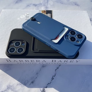 เคสซิลิโคนแบบนุ่มพร้อมช่องใส่การ์ดรองรับผู้ถือบัตรสําหรับ iPhone 17Promax 14 13Promax 16Promax 11 15