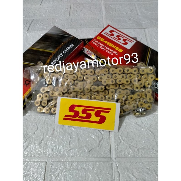 โซ่ sss สีทองบาง 415 สําหรับเกียร์ขนาด 415 โซ่ sss เดิมบาง
