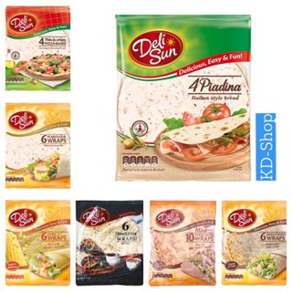 เดลีซัน Deli Sun แผ่นแป้ง ผลิตจากแป้งสาลีDelicious Easy &amp;Fun 3 ขนาด 2 แบบ แบบดั้งเดิม/ แบบธัญพืช สินค้าใหม่ สุดคุ้ม พร้อ