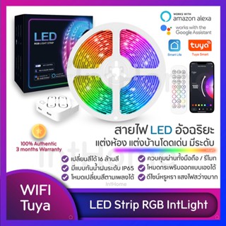 🔥พร้อมส่ง🇺🇸ไฟเส้นเกรดเมกา Tuya Smart LED Strip RGB IntLight|Wifi ไฟเส้นแต่งห้องอัจฉริยะ คุมผ่านแอพ เล่นตามเพลง