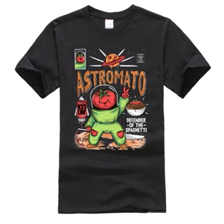 ขายดี!Astromato เสื้อยืด แขนสั้น ผ้าฝ้าย 100% พิมพ์ลายมะเขือเทศอวกาศ สําหรับผู้ชายS-5XL