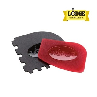 Lodge SCRAPERCOMBO Pan Scrapers Set2,Red Pan&amp;Black Grill Pan