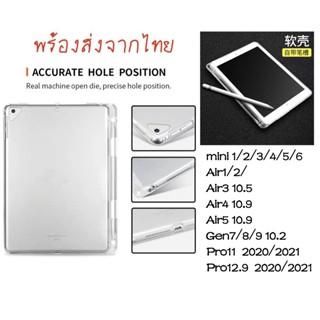 เคส ฝาหลัง ใสนิ่ม มีช่องใส่ปากกา TPU สำหรับ ipad gen10 2022/Air4 10.9/Air5/gen7/8/9 10.2/mini 3/4/5/6/pro11 2020/2021