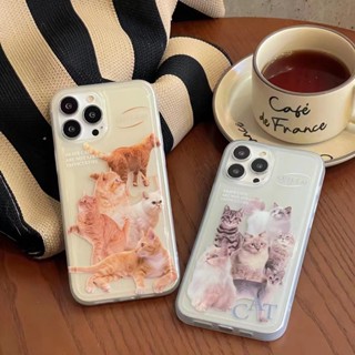 เคสโทรศัพท์มือถือ แบบใส ลายแมวแวววาว สําหรับ Apple iphone 14 promax 13 11 12