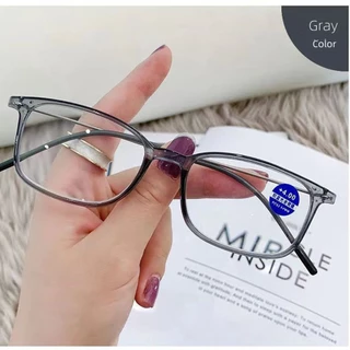 【พร้อมส่ง】 แว่นตาอ่านหนังสือ ทรงสี่เหลี่ยม ขาบาง ป้องกันแสงสีฟ้า น้ําหนักเบา สไตล์เรโทร แฟชั่นสําหรับผู้สูงอายุ 1.00 ถึง 4.00