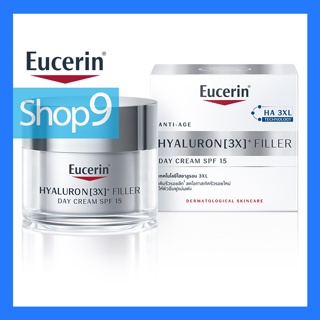 Eucerin HYALURON [3X]+ FILLER DAY CREAM SPF 15 50 ml. หมดอายุ 2024 ยูเซอรีน ไฮยาลูรอน เดย์ ครีม 50 มล