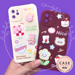 Samsung A02s A03 A12  A22 5G. A50s A52(5G) Note 10+เคสมือถือนิ่ม TPU กันเลนส์กล้องนูนลายการ์ตูน ติดอะไหล่หมี กระต่ายน