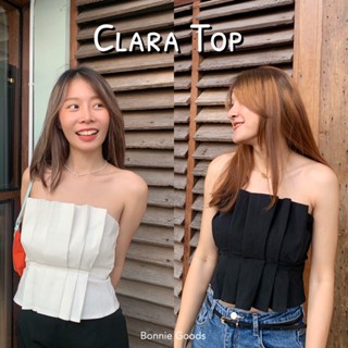 S,M พร้อมส่ง Bonnie Goods | Clara Top เกาะอกจับจีบ