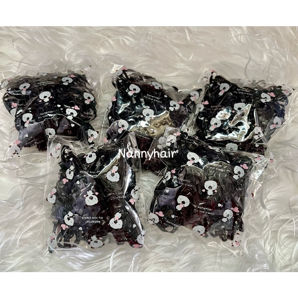 หนังยางมัดผม หนังยางสีดำ - รูปที่ 2