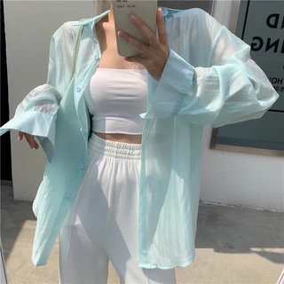เสื้อเชิ้ตชีฟองผูกหลัง K7693