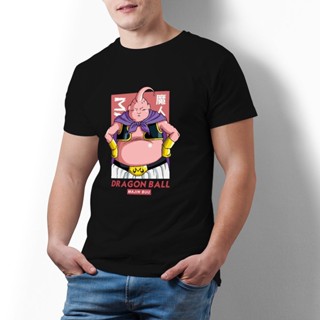 เสื้อตราหานคู่ Bandai Majin Buu เสื้อยืดดราก้อนบอลเสื้อยืดผ้าฝ้ายบริสุทธิ์แขนสั้นพิมพ์เสื้อผ้าลําลองสําหรับผู้ชายฤดูร้อน