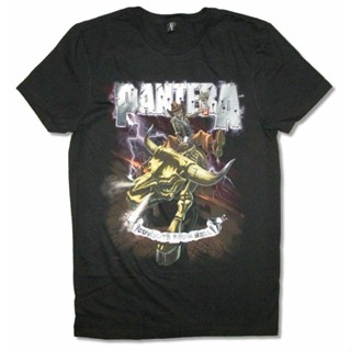 เสื้อยืดผ้าฝ้ายพิมพ์ลาย Yuanl5 {พร้อมส่ง เสื้อยืด ผ้าฝ้าย 100% พิมพ์ลาย Pantera Bull Rider Cowboys From Hell พลัสไซซ์ XS