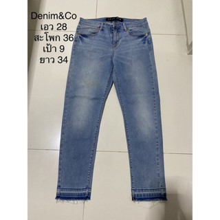 Denim&amp;Co jeans ทรงกระบอก