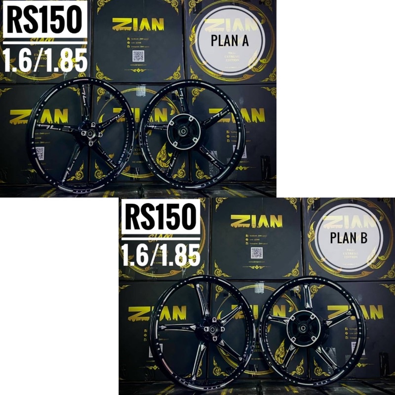 ZIAM SIAM RS150 555 SP522 CNC CUT SPORT RIM (รุ่น A & B) 160/185 -17 THAI EXTREME EDITION RIM