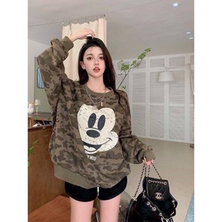 สเวตเตอร์ เสื้อแขนยาว เสื้อกันหนาวสรีนลาย Mickey Mouse 🐭