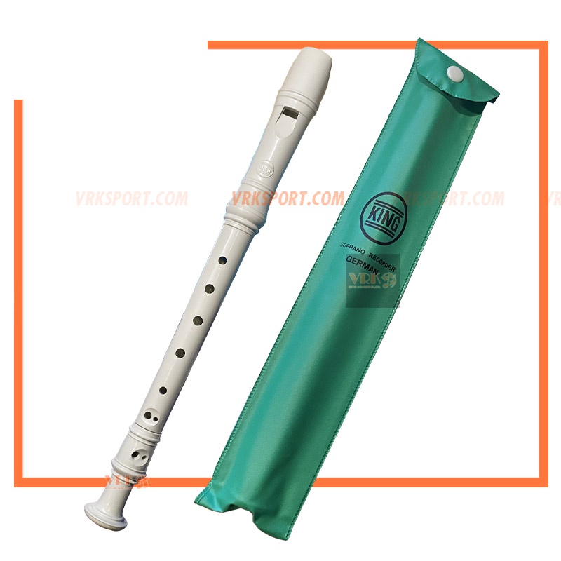 KING ขลุ่ย ขลุ่ยคิงส์ ขลุ่ยรีคอเดอร์ ขลุ่ยสามท่อน ขลุ่ยปากเป็ด Soprano Recorder (GERMAN) / QUEEN
