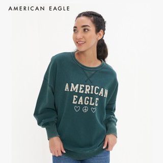 American Eagle Oversized Crew Neck Sweatshirt เสื้อ สเวตเชิ้ต ผู้หญิง โอเวอร์ไซส์ คอกลม  (NWSH 045-1830-451)