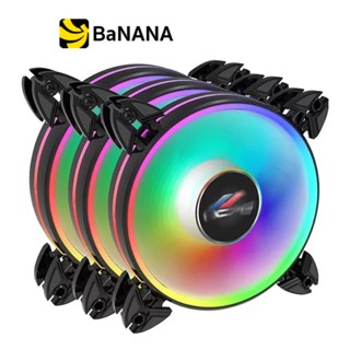 พัดลมคอม OCPC FAN Velocita 120mm x 3 ARGB Black by Banana IT