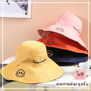 💗ivy หมวกบัคเก็ต Smile face (B26) หมวกกันแดด