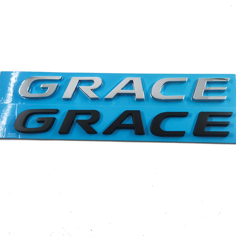 สติกเกอร์ตราสัญลักษณ์ ABS โครเมี่ยม สีดํา แบบเปลี่ยน สําหรับ HONDA GRACE 1 ชิ้น