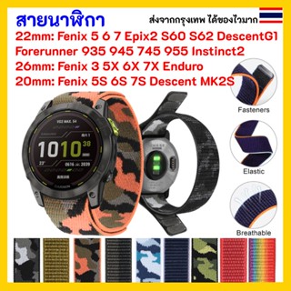 🇹🇭ส่งไวจากกรุงเทพ สายนาฬิกา Garmin Forerunner 935 945 965 955 745 Fenix 5 6 7 5X 6X 7X 5S 6S 7S Instinct S60 S62 Vertix