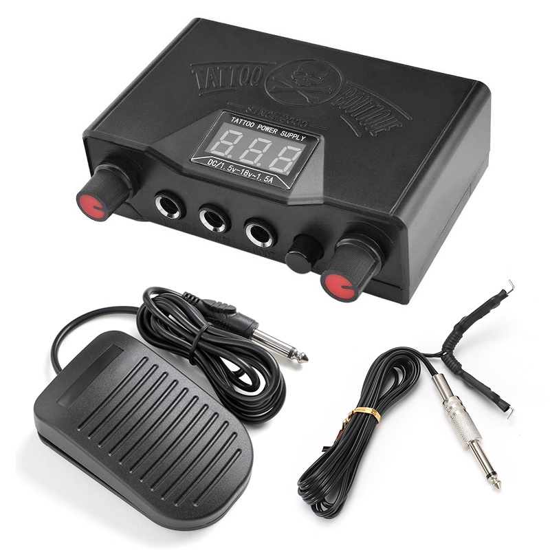 ชุดพาวเวอร์ซัพพลายสัก หน้าจอ LCD ดิจิทัล โหมดคู่ สําหรับเครื่องสักโรตารี่ และคอยล์