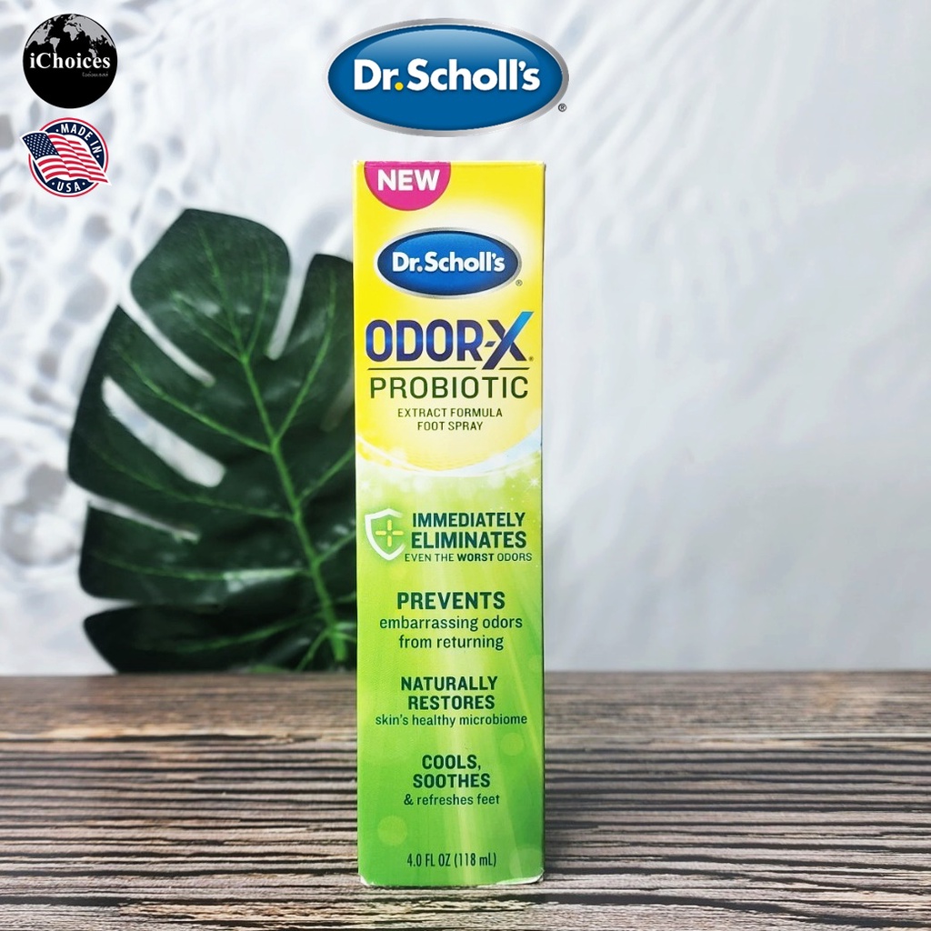 [Dr. Scholl's] Odor-x Probiotic Extract Formula Foot Spray 118 mL สเปรย์ดับกลิ่นเท้า ลดกลิ่นเท้า