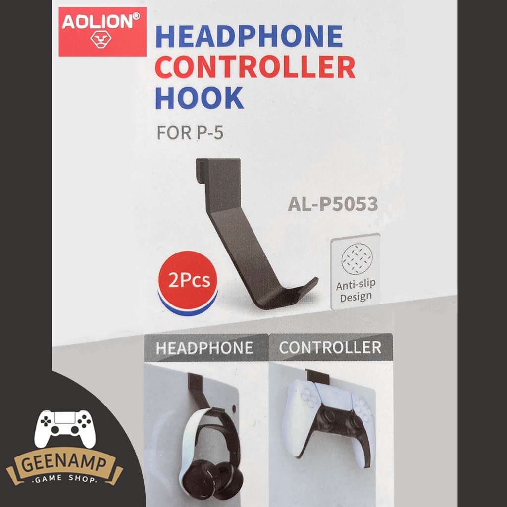 PS5 [มือ1] AOLION ที่แขวนหูฟัง และ จอยเกม PS5  (2ชิ้น/กล่อง) # Headphone & Controller Hook for Plays
