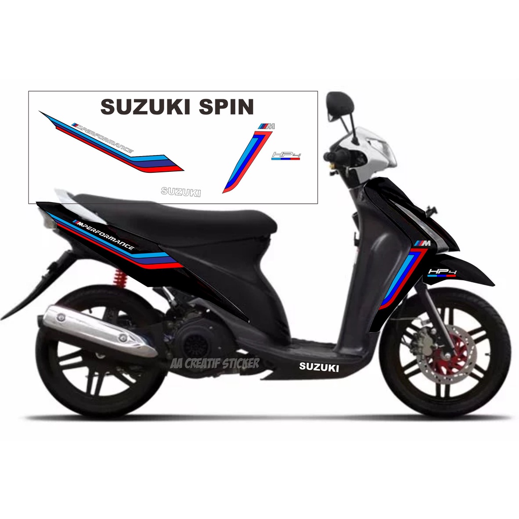 CUTTING STICKER CUTING STICKER เสา SUZUKI SPIN 125 LIVERY BMW