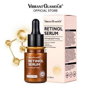 Vibrant GLAMOUR Double Retinol เซรั่มคอลลาเจน ต่อต้านริ้วรอย กระชับผิวหน้า ลดเลือนจุดด่างดํา ไวท์เทนนิ่งเอสเซ้น 30 มล.