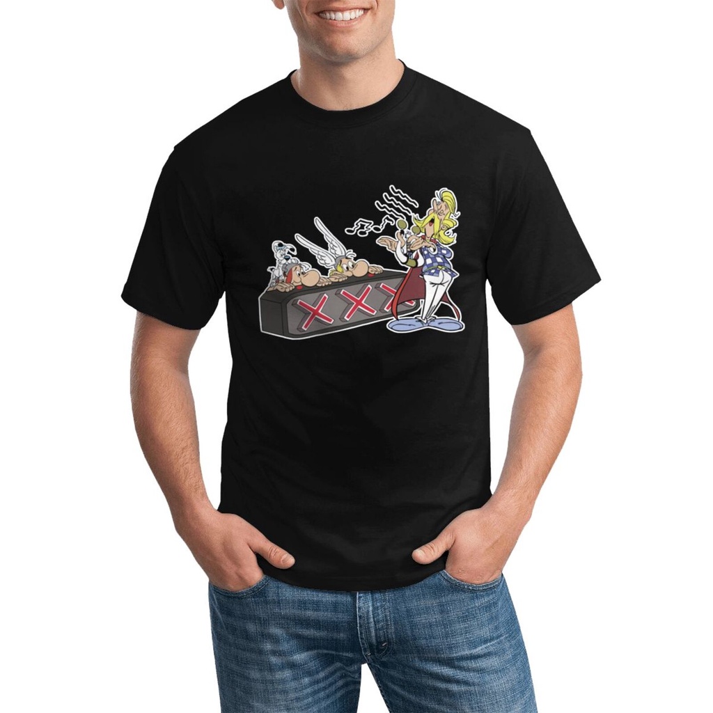 Diy Shop Awesome Asterix และ Obelix Cacofonix Got Talent Mens Good พิมพ์ Tees