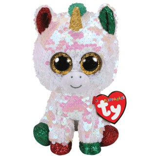 TY ตุ๊กตา ทีวาย STARDUST - sequin Christmas unicorn med