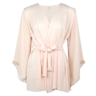 Annebra เสื้อคลุม ผ้าซาติน Satin Robe รุ่น AN8-666 สีม่วง,สีพีช