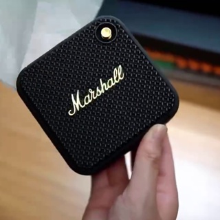 MARSHALL WILLEN ลำโพงบลูทูธไร้สาย Marshall แคมป์ปิ้งกลางแจ้งแบบพกพา bass กันน้ำขนาดเล็ก audio รับประกัน เดือน12