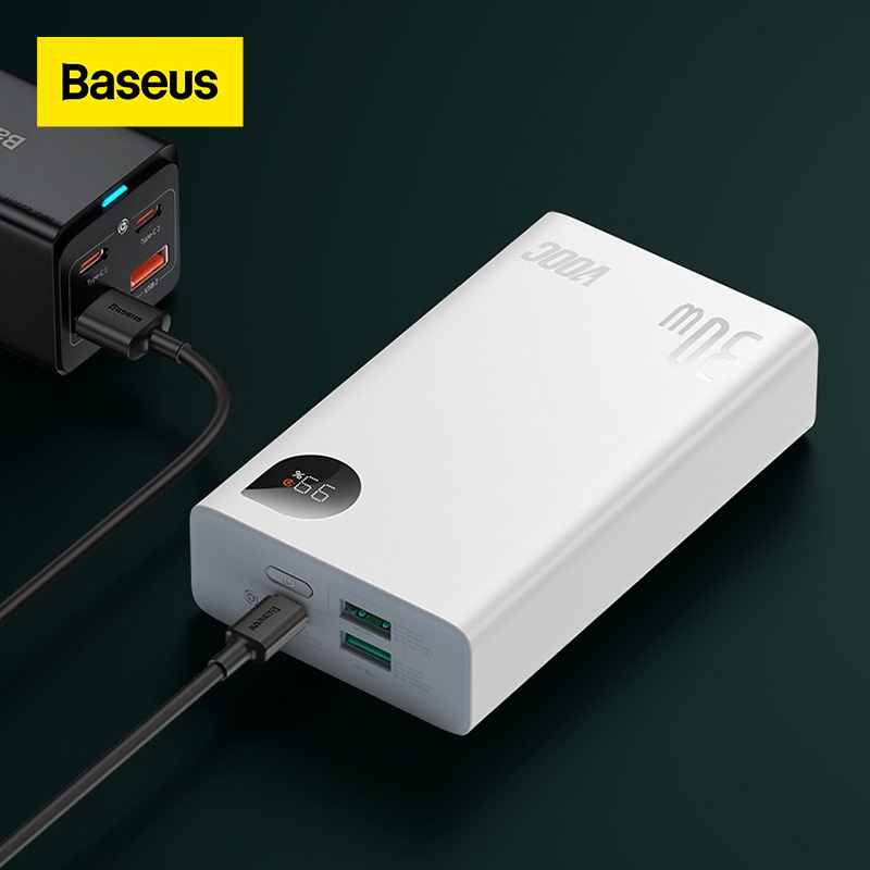 Baseus Adaman2 30W Power Bank Digital Display Fast Charge External Battery For iPhone 14 Pro Max, VOOC Fast charging