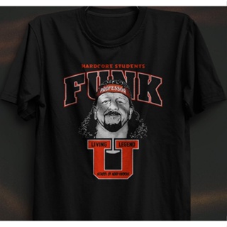 เสื้อเชิ้ต ลาย The Texan Terry Funk สีดํา สําหรับนักเรียนS-5XL