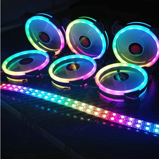 Taurus307 3Pcs RGB Case Fan 120mm Super Quiet Multiple Light Modes Shockproof Design PC Fans with Controller Screws #8