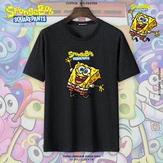 เสื้อยืดสีขาวผู้หญิง - [ก] SpongeBob SquarePants พิมพ์กราฟิกแฟชั่นเสื้อยืดผ้าฝ้ายแขนสั้นเสื้อคอมฟอร