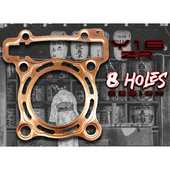 Yamaha Y16 Y16ZR Ashuka ปะเก็นฝาสูบทองแดง 8 รู ( STD / 60 มม. / 62 มม./ 63 มม./ 65 มม./ 66 มม.)
