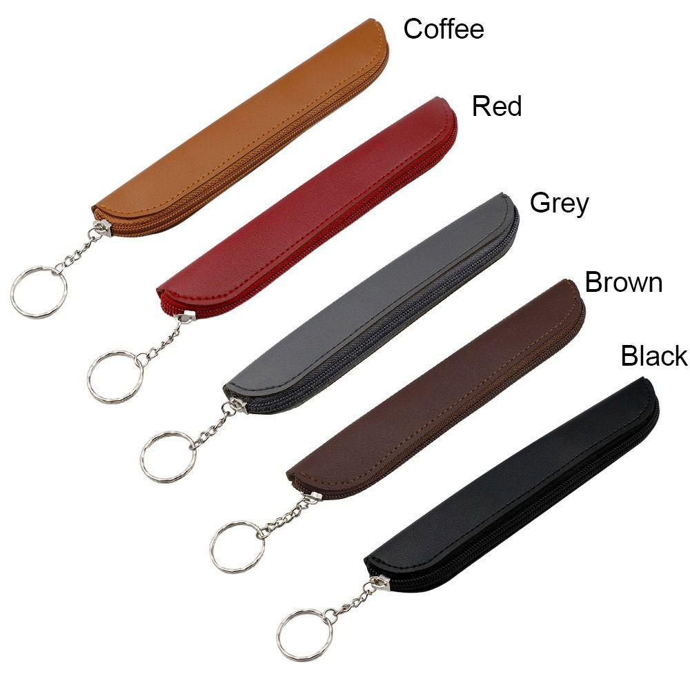 Zelth กระเป๋าดินสอ หนัง PU แบบพกพา สไตล์มินิมอล