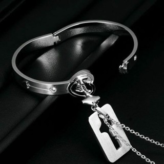 D02 สินค้าพร้อมส่ง / สร้อยคอกุญแจข้อมือเดอะล็อคแบบคู่ ได้ข้อมือและสร้อยคอ