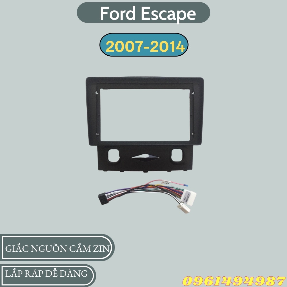 Ford Escape 2007-2014 9 นิ้วบาล์ม zin Plug-In สายไฟสําหรับ 9 นิ้ว android DVD หน้าจอ