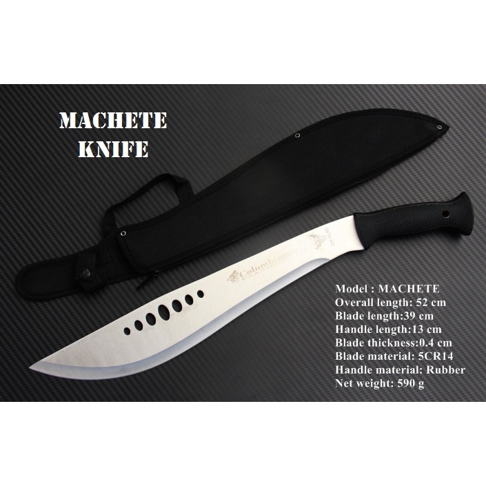 มีดเดินป่าMACHETE KNIFE ยาว 18-20 นิ้ว ด้ามยางดำ By TWO MAN