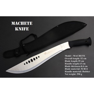 มีดใบตายมาเชเต้ MACHETE KNIFE ยาว 18-20 นิ้ว ด้ามยางดำ By TWO MAN