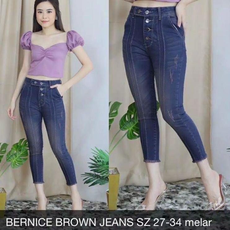 BERNICE JEANS BUTTONS 5 PREMIUM JEANS 7/9