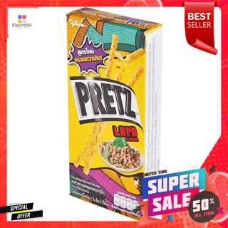 กูลิโกะ เพรทซ์ ขนมกรอบแบบแท่ง รสลาบ 25 ก.Glico Pretz Crispy Stick Snack Larb Flavor 25 g.