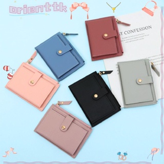 Orienttk 1Pc Fashion Coin Purse PU Leather Zipper Mini Women Wallet Pure Color Cute Money Bags