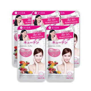 [Mini Set Q10] Vida Collagen Q10 12 Tablets 5 Sachets (แถม วีด้า คอลลาเจน ซีแอนด์อี 2 ซอง)